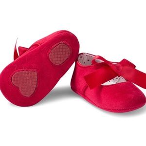 Mayoral Red Velvet Bow Baby Shoes (in box)